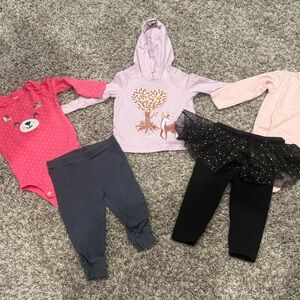 Adorable Baby Clothing Set with Pink and Black